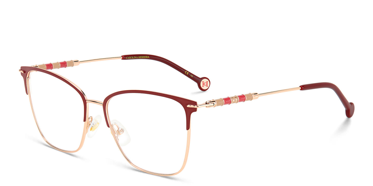 Carolina Herrera Square Eyeglasses in Gold – Product Photo 1