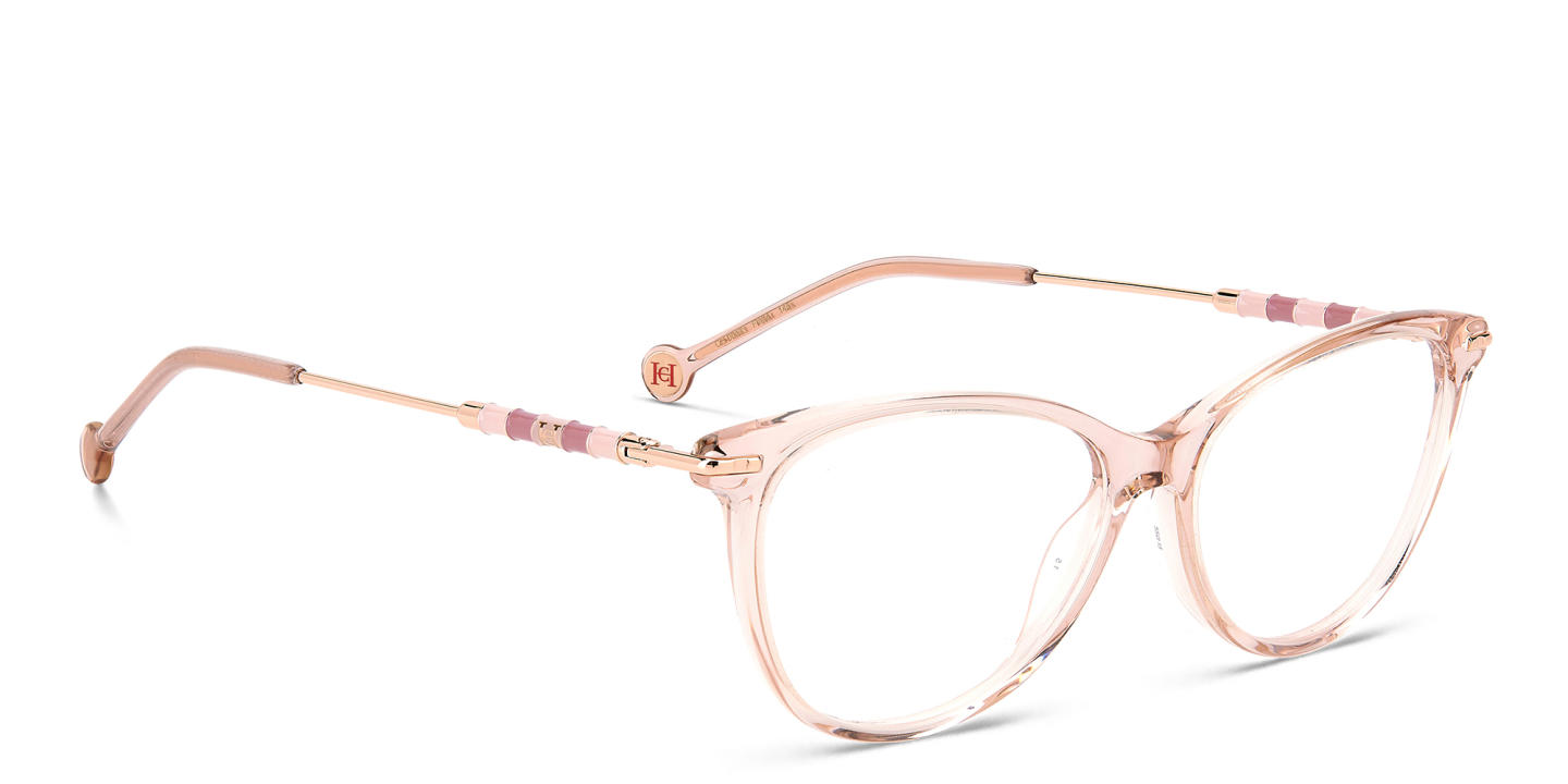 Carolina Herrera Wide Cat-Eye Eyeglasses in Nude – Product Photo 2