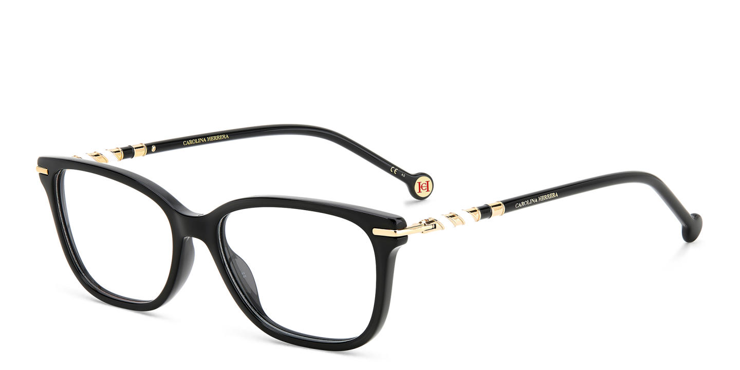 Carolina Herrera Rectangle Eyeglasses in Black – Product Photo 1