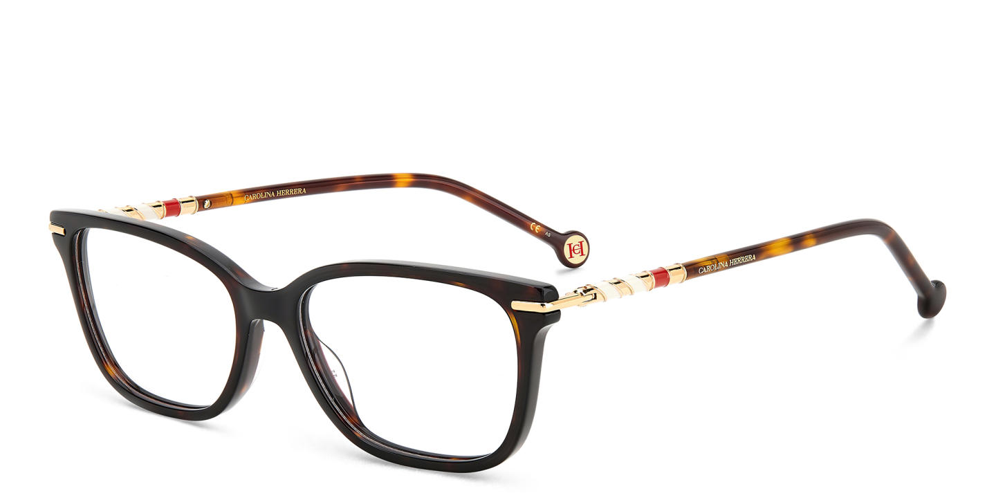 Carolina Herrera Rectangle Eyeglasses in Havana – Product Photo 1