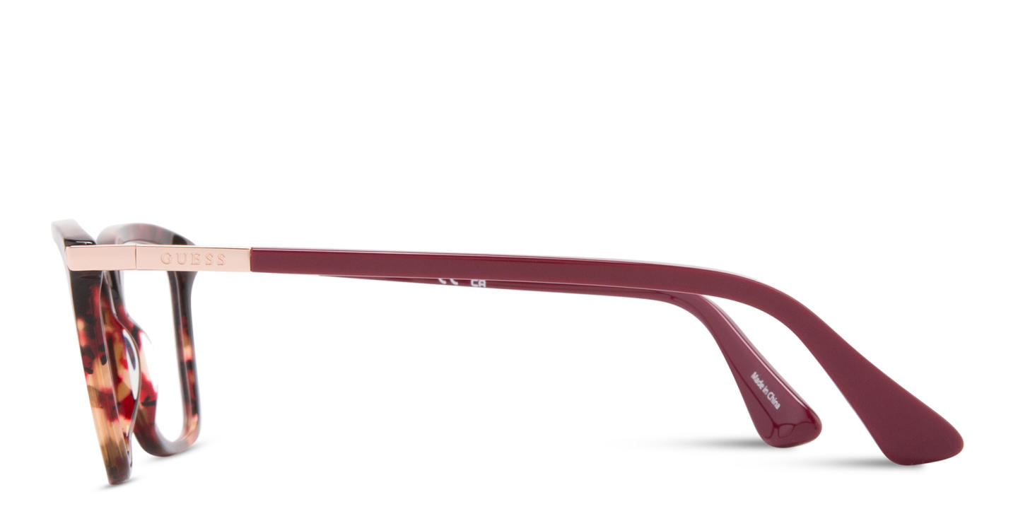 Shop Guess Square Eyeglasses in Havana online.