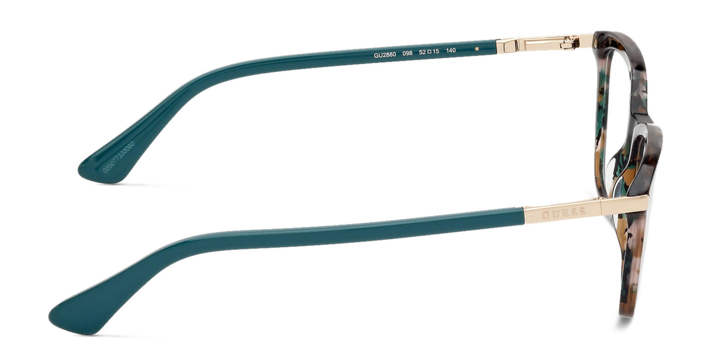 Shop Guess Square Eyeglasses in Blue Havana online.