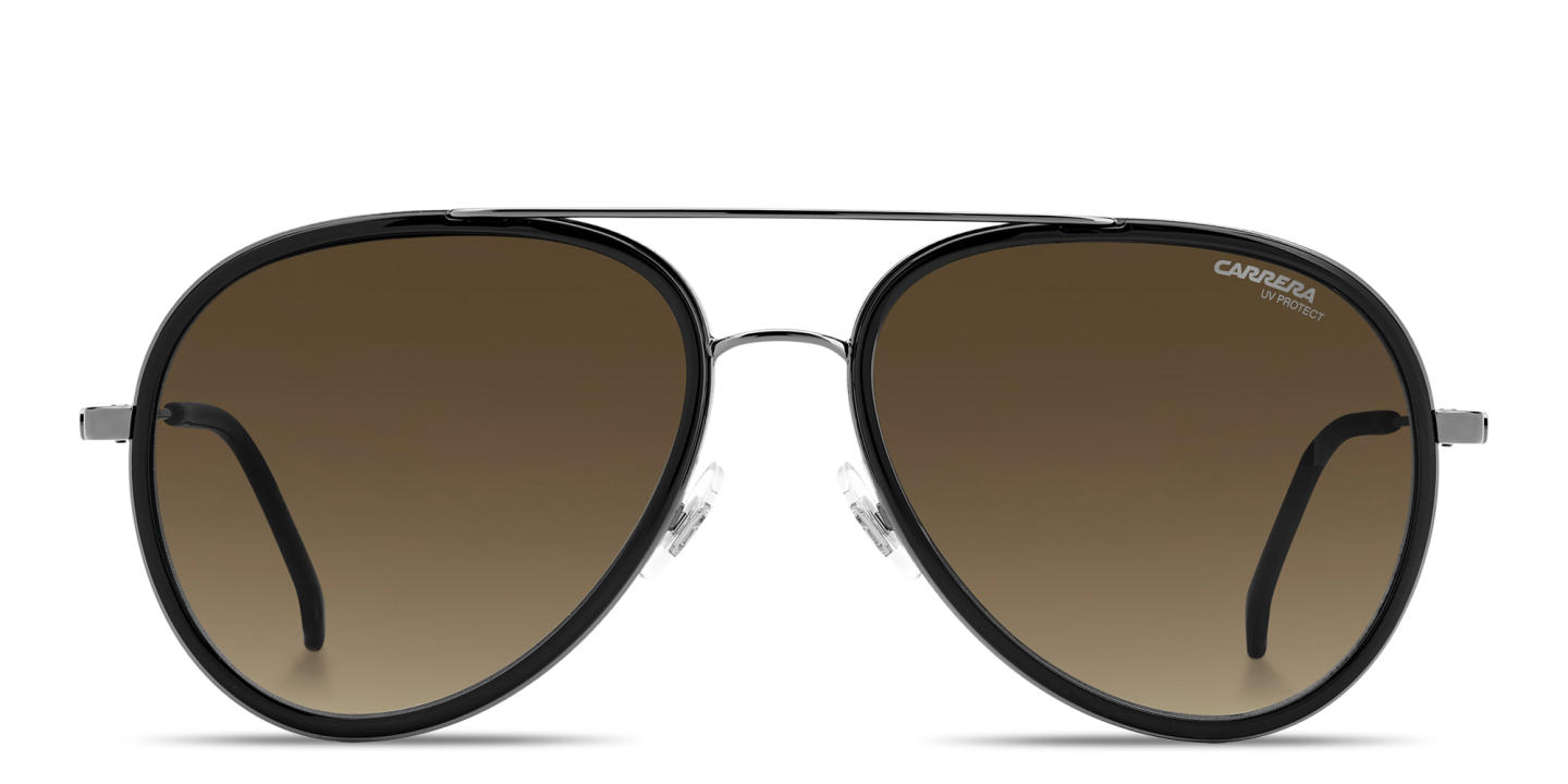 Shop Carrera Engraved Logo Unisex Pilot Sunglasses in Black online.