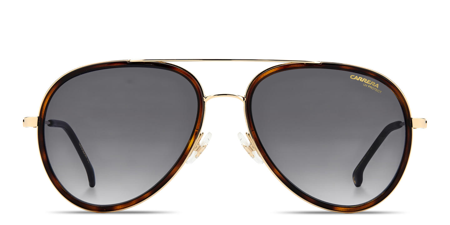 Shop Carrera Engraved Logo Unisex Pilot Sunglasses in Havana online.