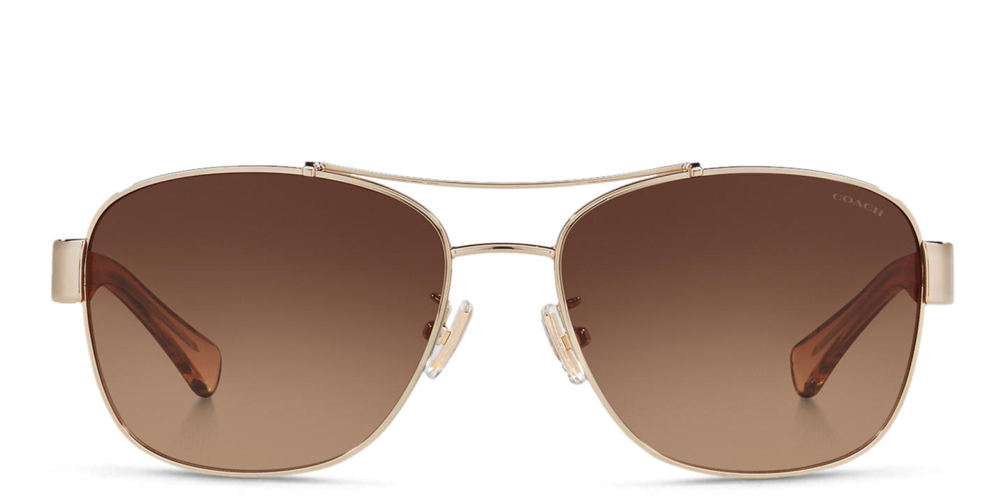 Coach Pilot Sunglasses in Gold – Product Photo 0
