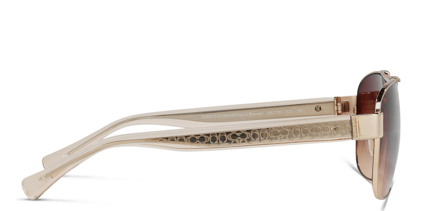 Coach Pilot Sunglasses in Gold – Product Photo 2