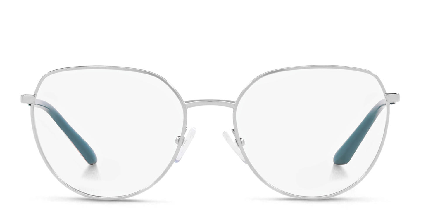 Armani Exchange Round Eyeglasses in Silver – Product Photo 0
