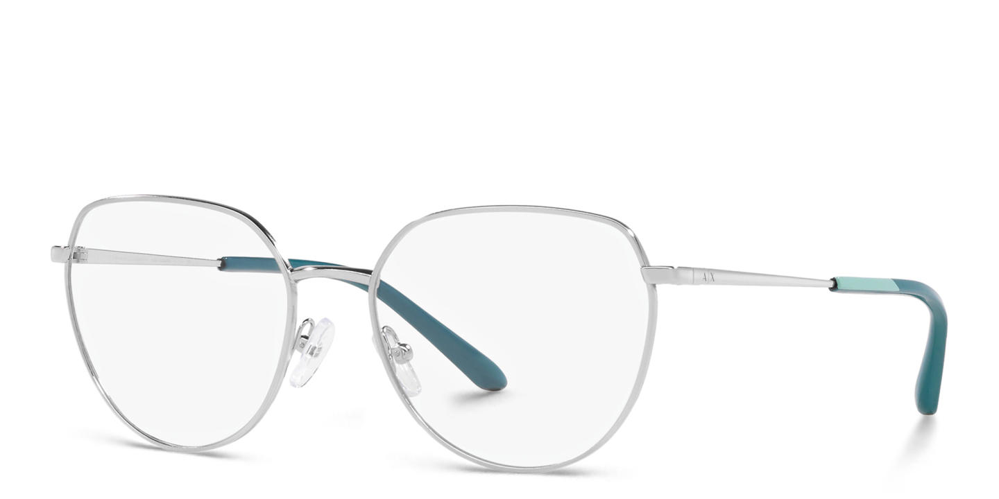 Armani Exchange Round Eyeglasses in Silver – Product Photo 1