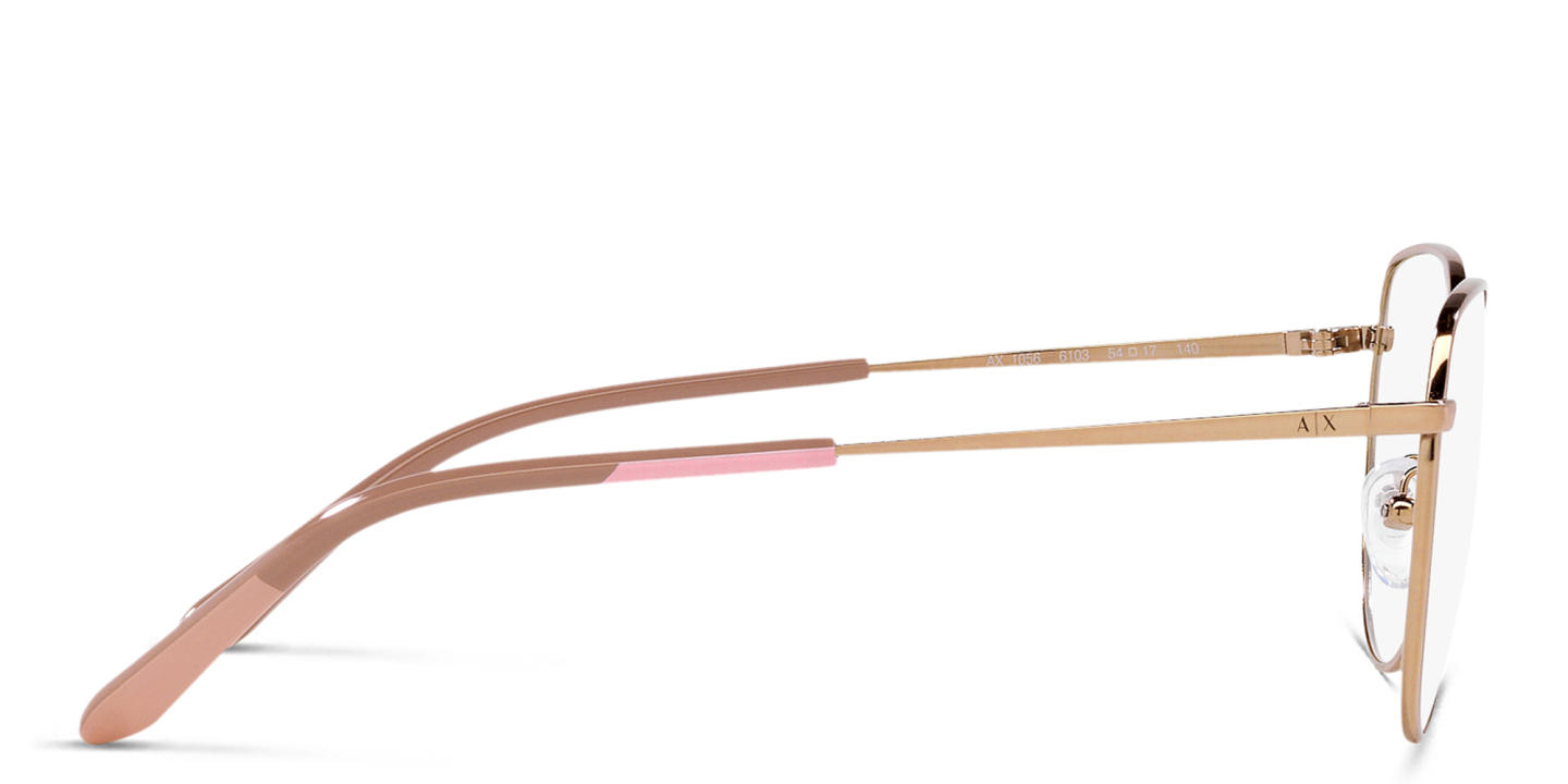 Armani Exchange Round Eyeglasses in Rose Gold – Product Photo 2