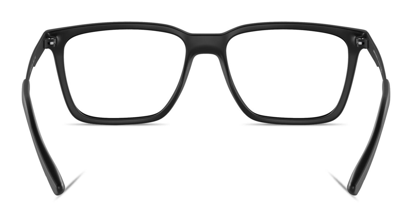 Armani Exchange Logo-Print Wide Rectangle Eyeglasses in Black – Product Photo 3