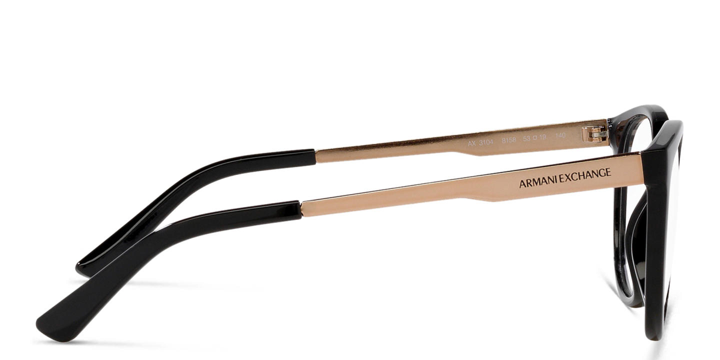 Shop Armani Exchange Cat-Eye Eyeglasses in Black online.