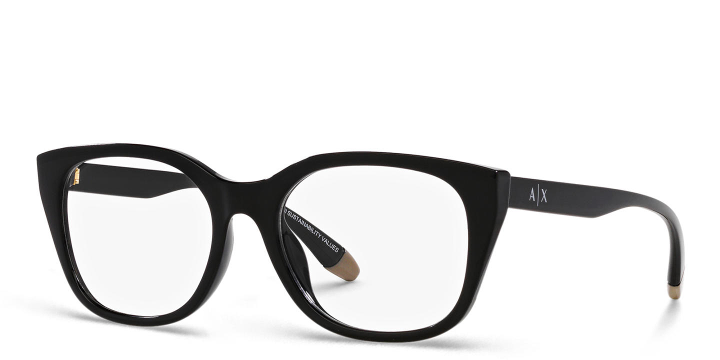 Armani Exchange Square Eyeglasses in Black – Product Photo 1