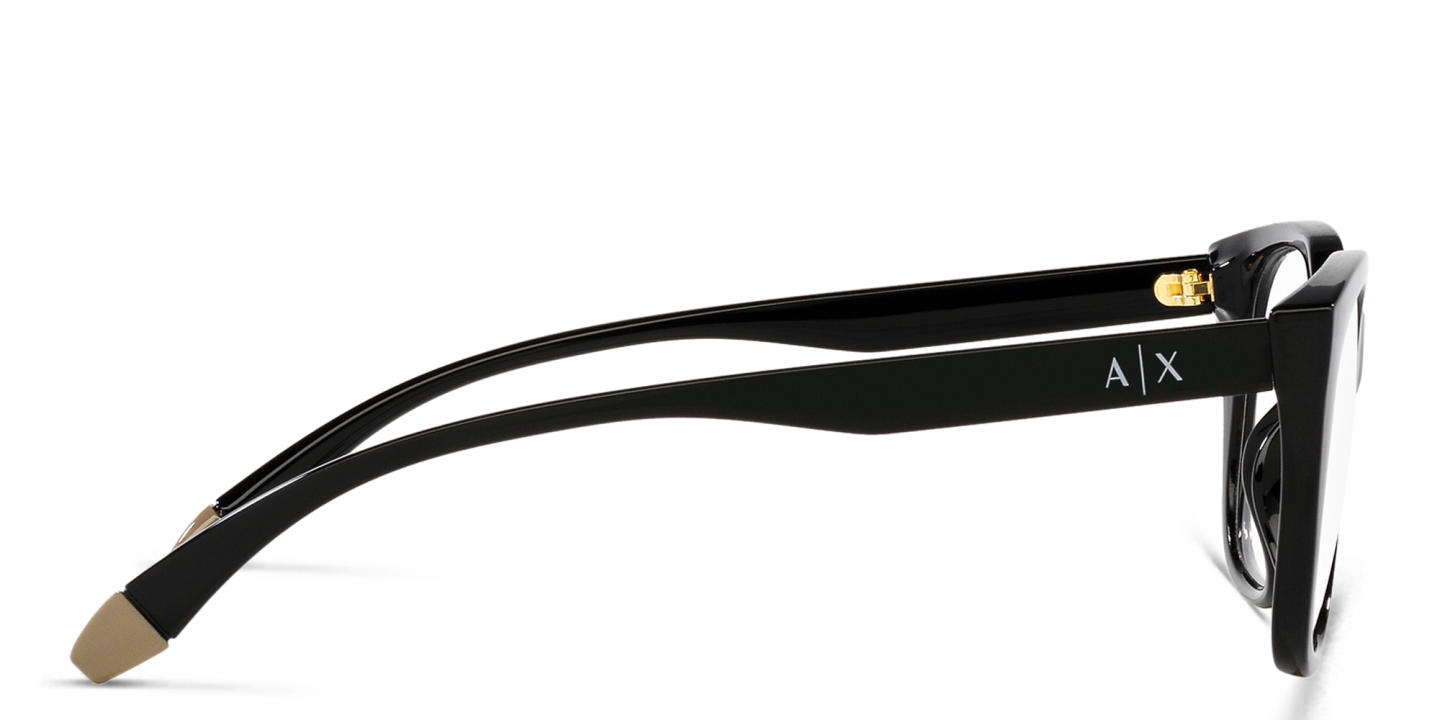 Armani Exchange Square Eyeglasses in Black – Product Photo 2