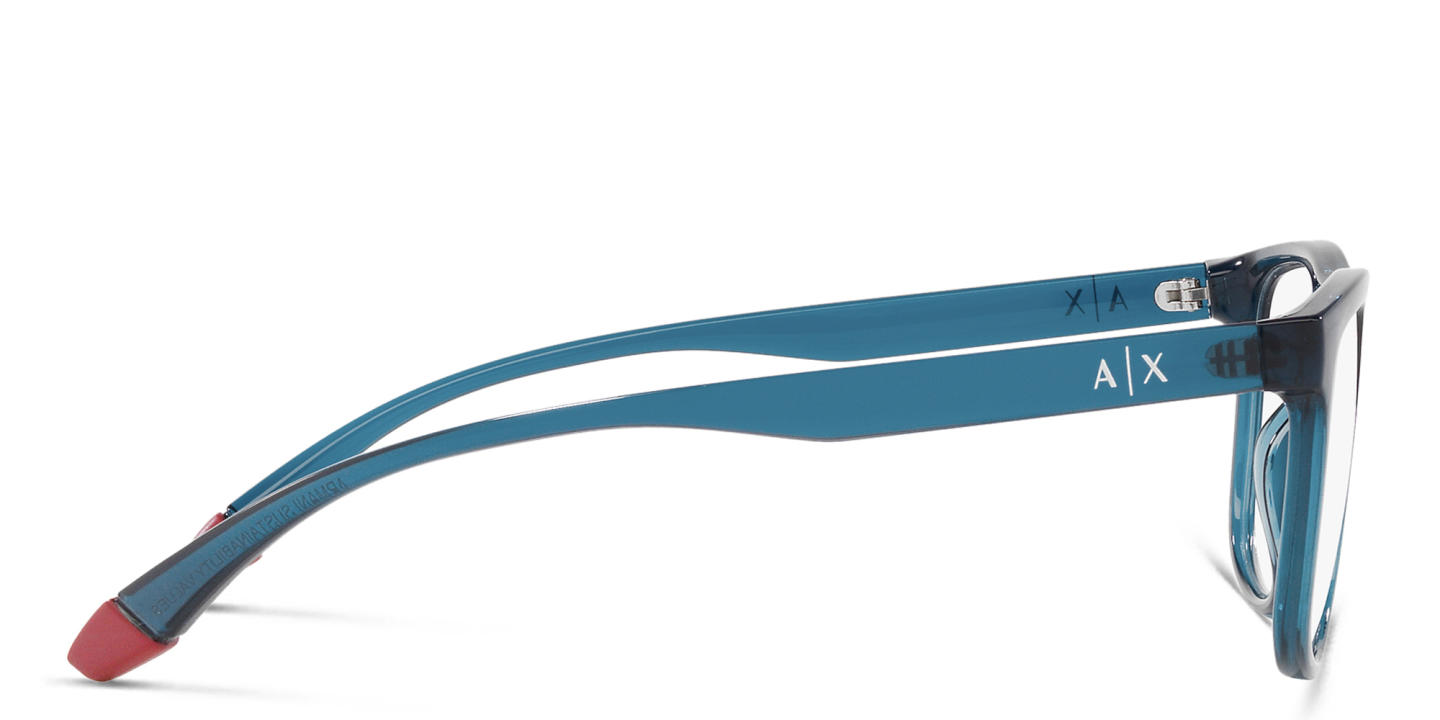 نظارات طبية مربّعة واسعة من أرماني إكستشينج بلون أزرق - صورة المنتج 2