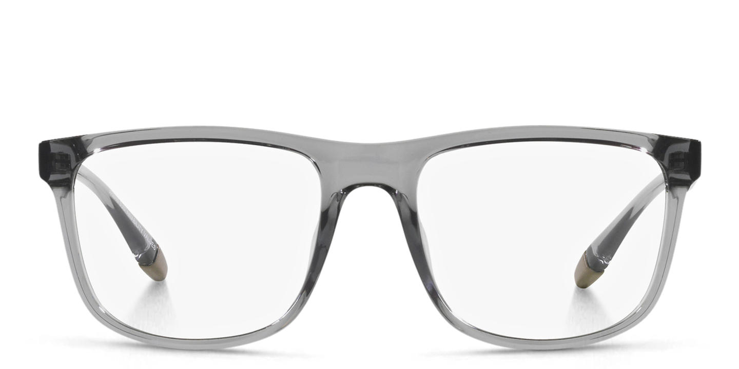 Armani Exchange A|X Logo Wide Square Eyeglasses in Grey – Product Photo 0