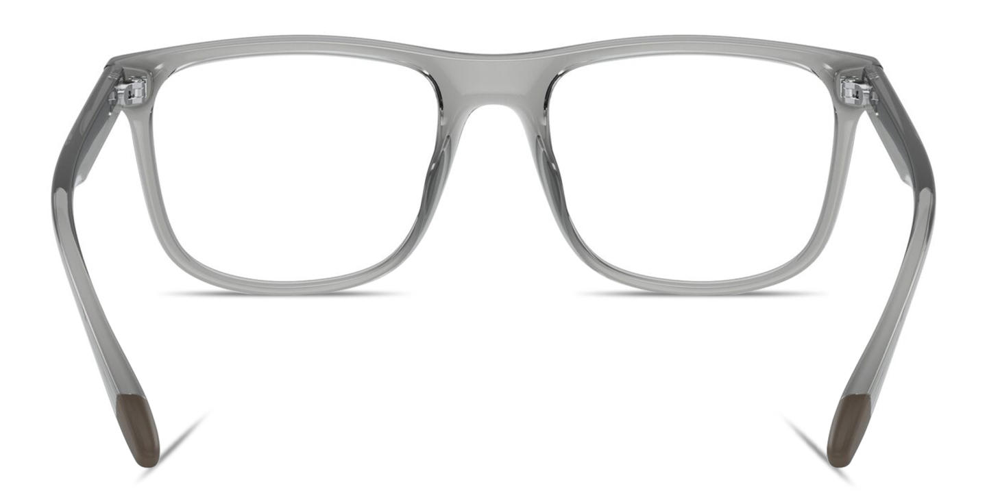 Armani Exchange A|X Logo Wide Square Eyeglasses in Grey – Product Photo 3
