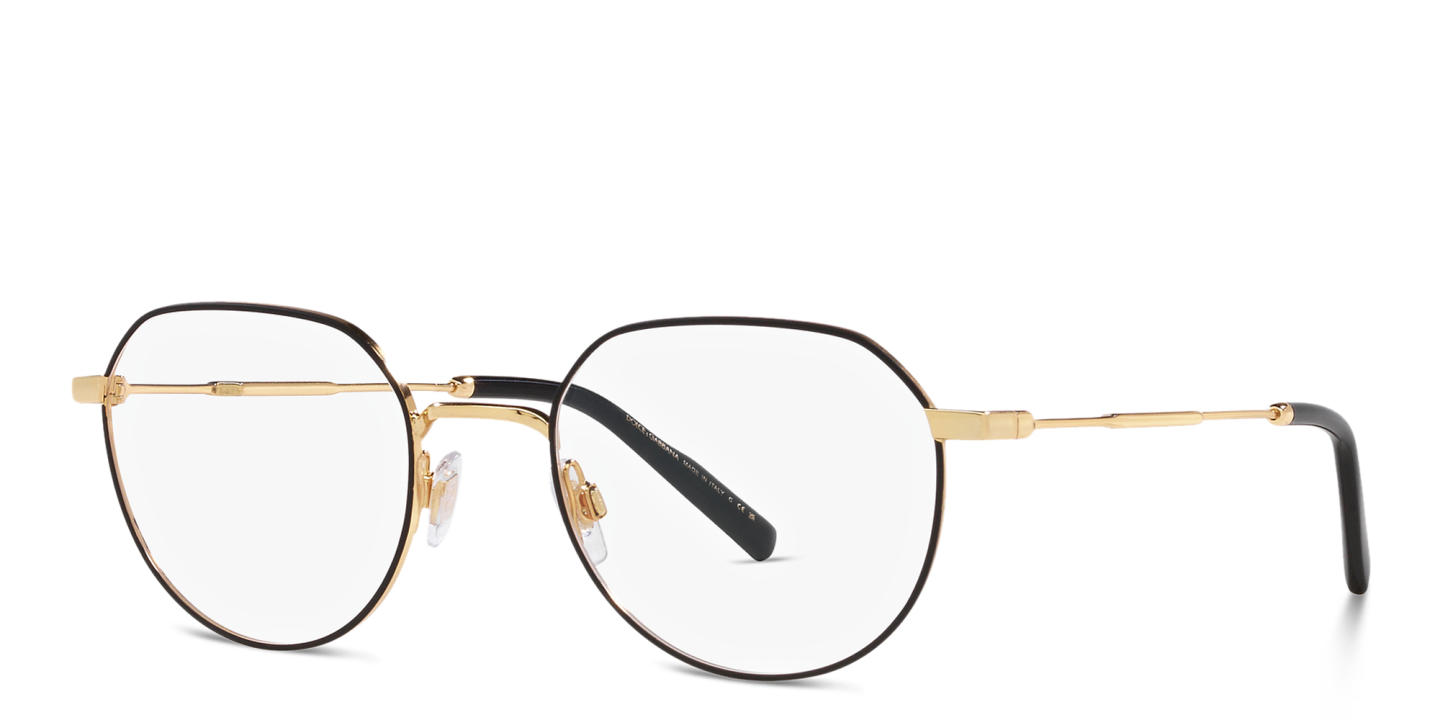 Dolce & Gabbana Panthos Eyeglasses in Gold/Matte Black – Product Photo 2