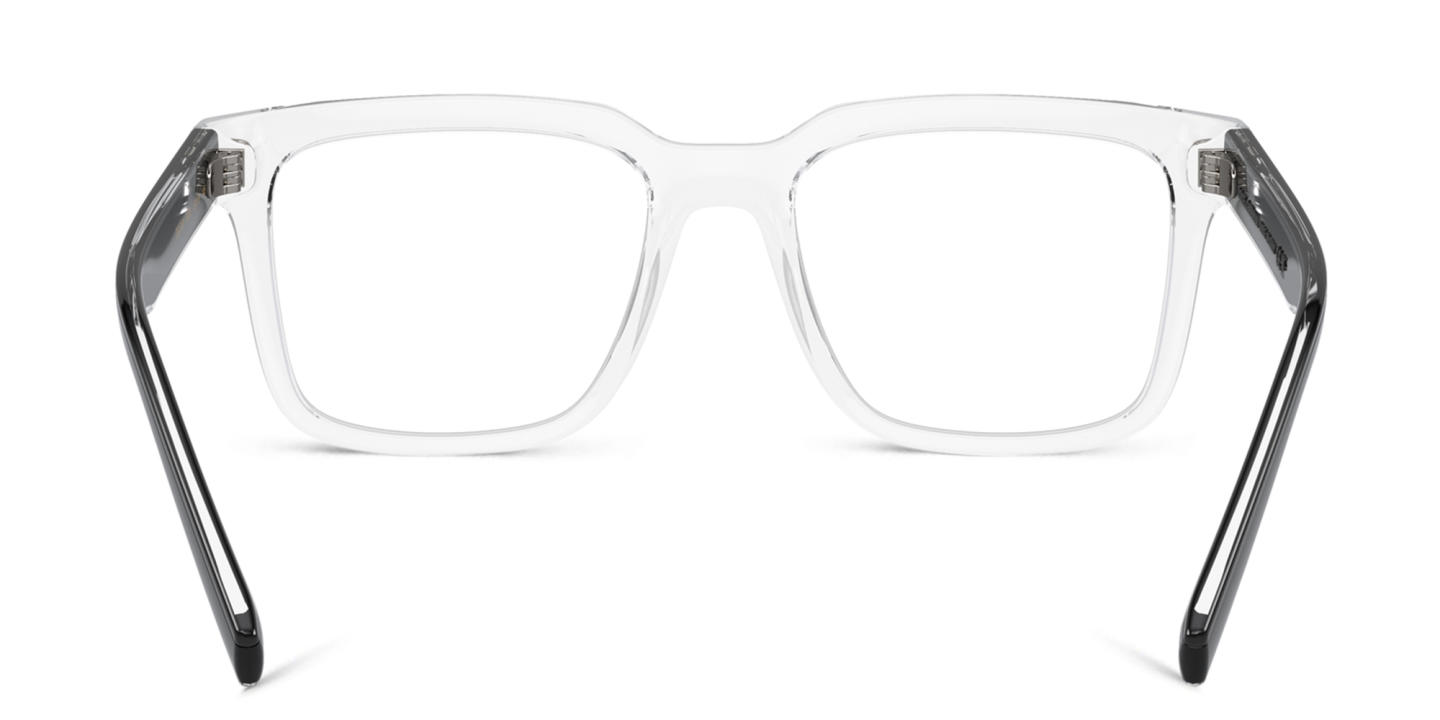Shop Dolce & Gabbana Square Eyeglasses in Crystal online.