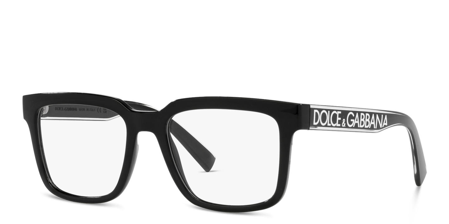 Shop Dolce & Gabbana Square Eyeglasses in Black online.