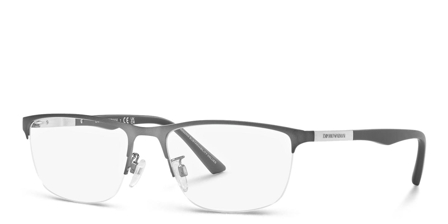 Emporio Armani Half-Rim Square Eyeglasses in Gunmetal – Product Photo 1