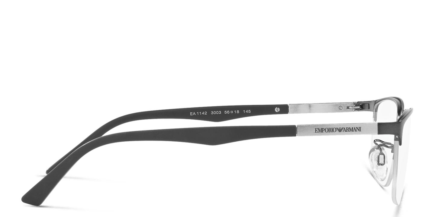 Emporio Armani Half-Rim Square Eyeglasses in Gunmetal – Product Photo 2