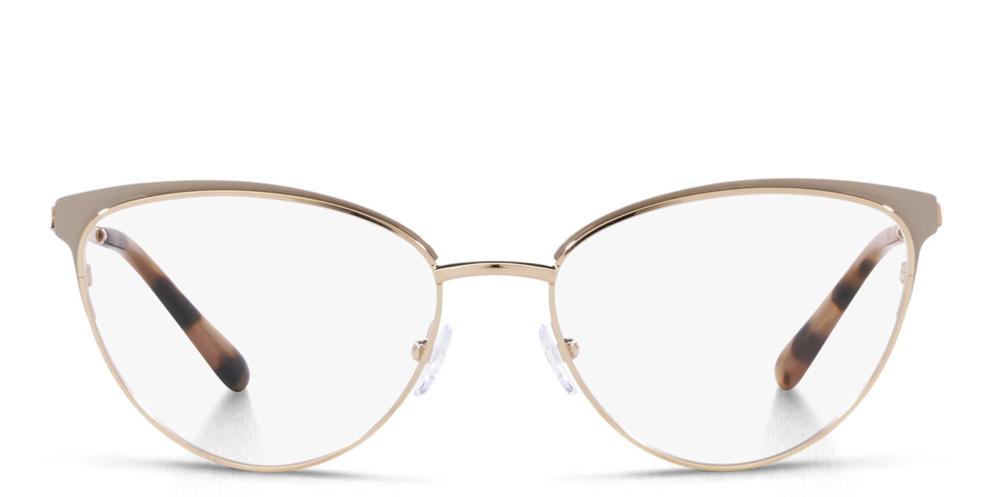 Shop Michael Kors Marsaille Wide Cat-Eye Eyeglasses in Gold online.