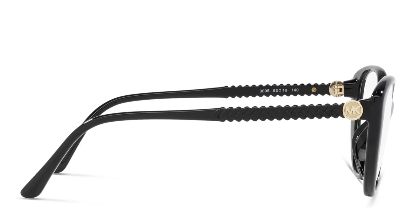 Shop Michael Kors Cat-Eye Eyeglasses in Black online.