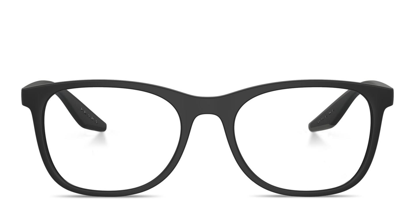 Prada Linea Rossa Logo Signature Pillow Eyeglasses in Matte Black – Product Photo 0