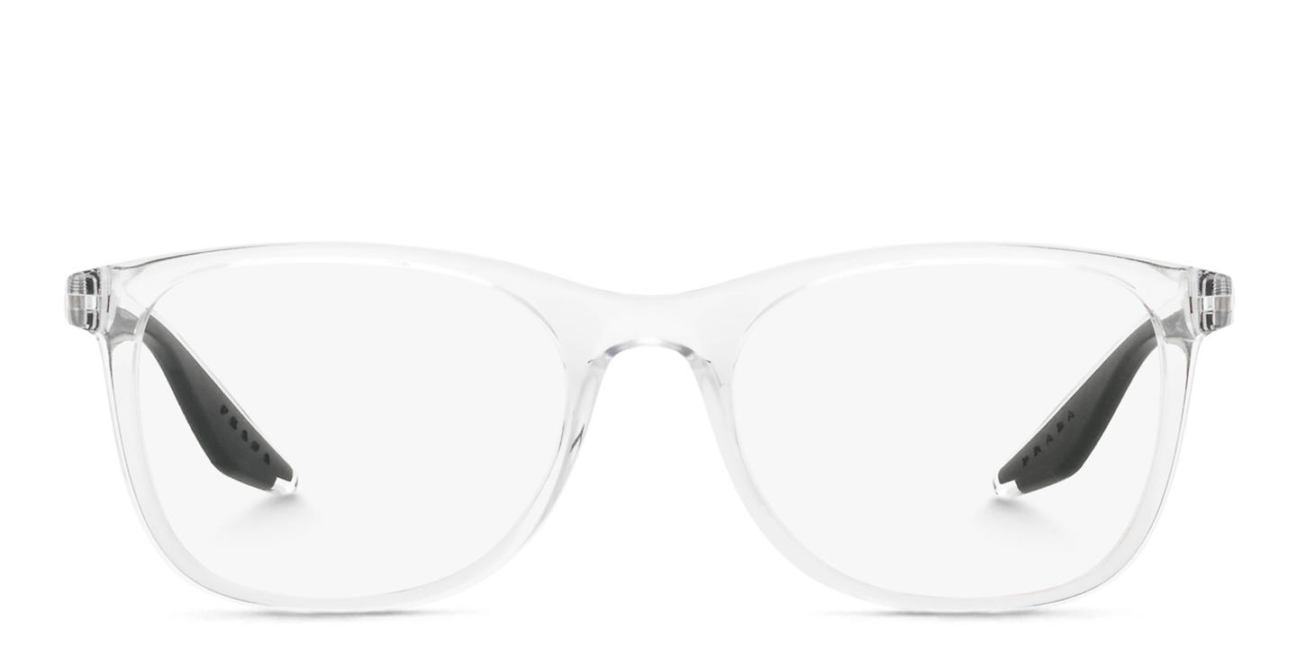 Prada Linea Rossa Wide Pillow Eyeglasses in Crystal – Product Photo 0