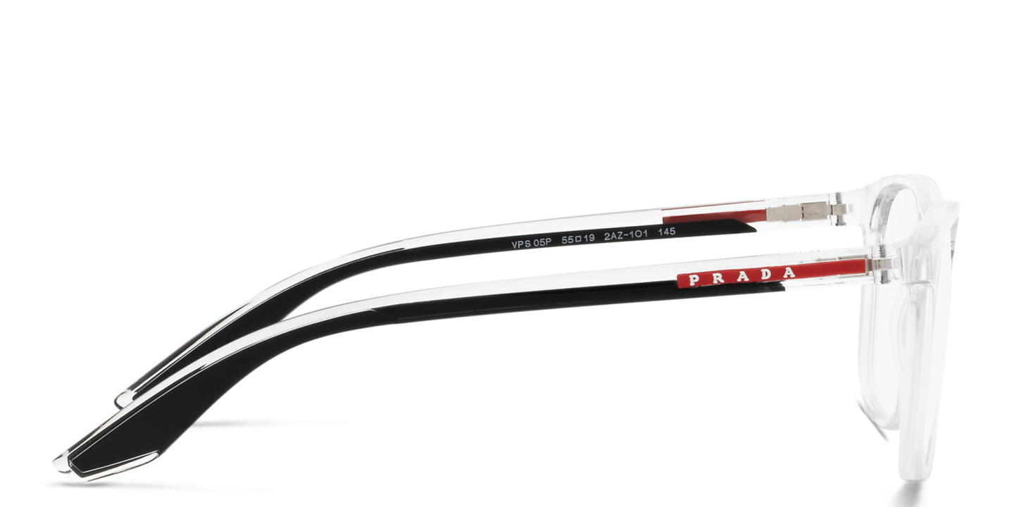 Prada Linea Rossa Wide Pillow Eyeglasses in Crystal – Product Photo 2