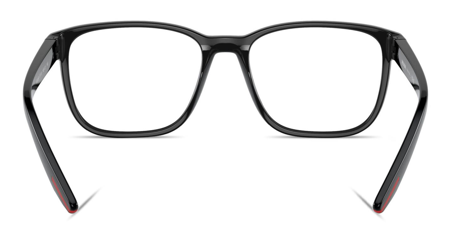 Prada Linea Rossa Logo Signature Wide Pillow Eyeglasses in Matte Black – Product Photo 3
