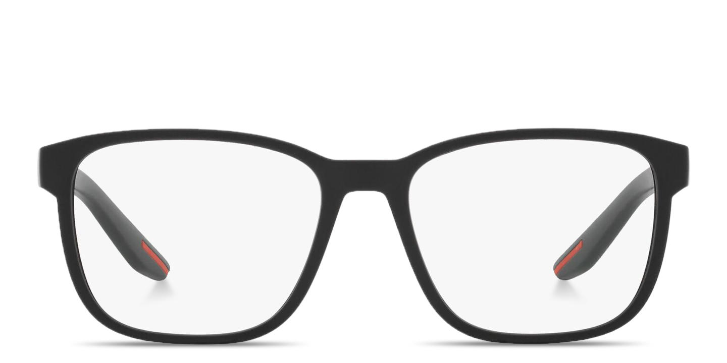 Prada Linea Rossa Logo Signature Wide Pillow Eyeglasses in Black – Product Photo 0