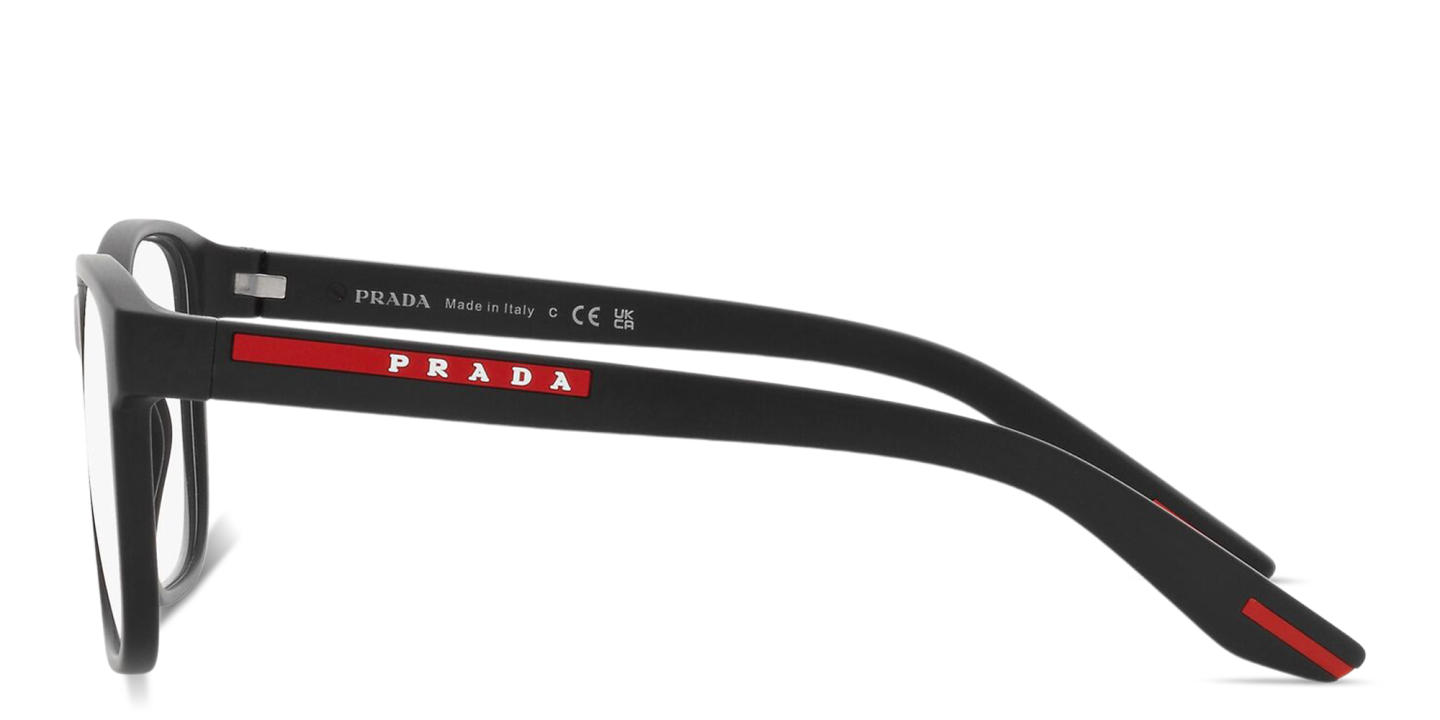Prada Linea Rossa Logo Signature Wide Pillow Eyeglasses in Black – Product Photo 2