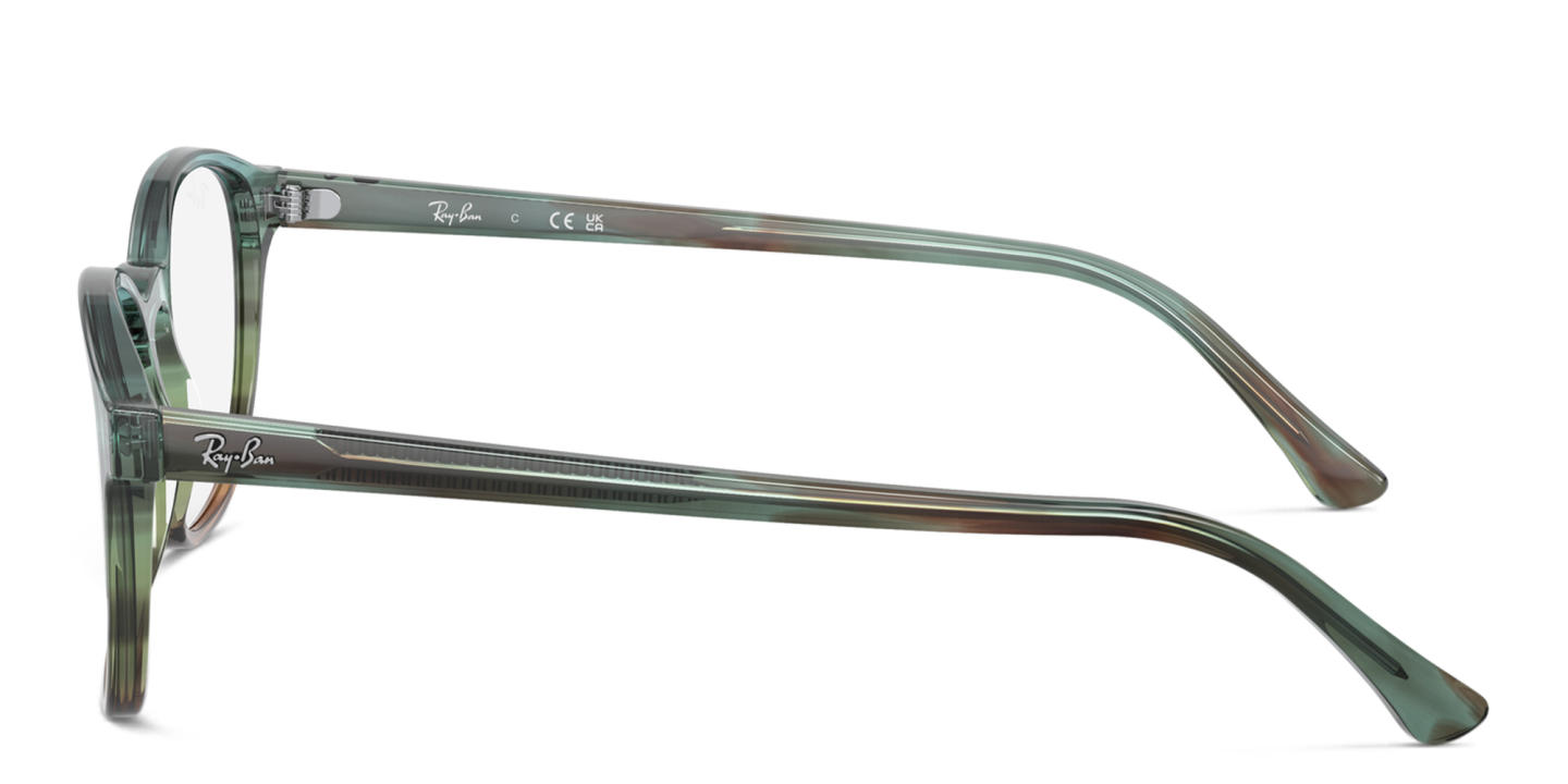 Ray-Ban Unisex Panthos Eyeglasses in Striped Blue & Green – Product Photo 2