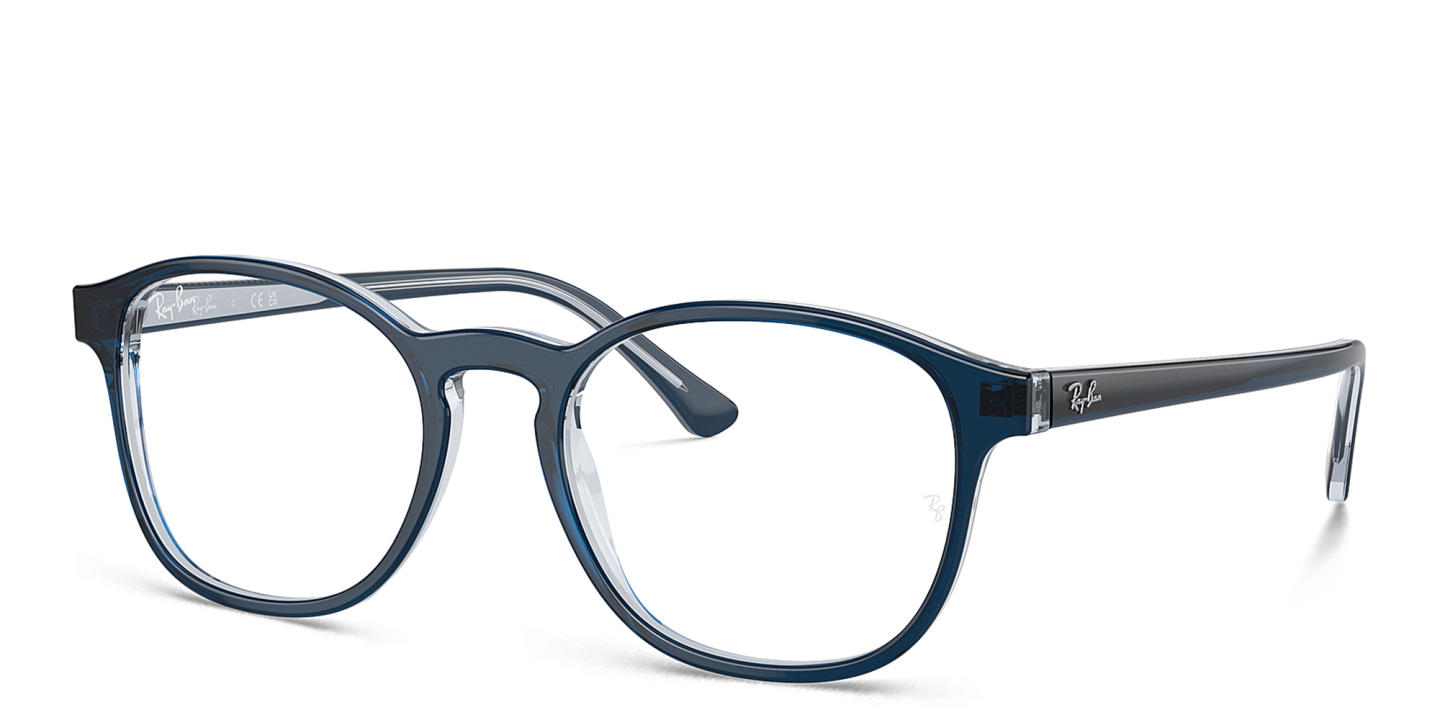 Shop Ray-Ban Optics Unisex Panthos Eyeglasses in Blue online.