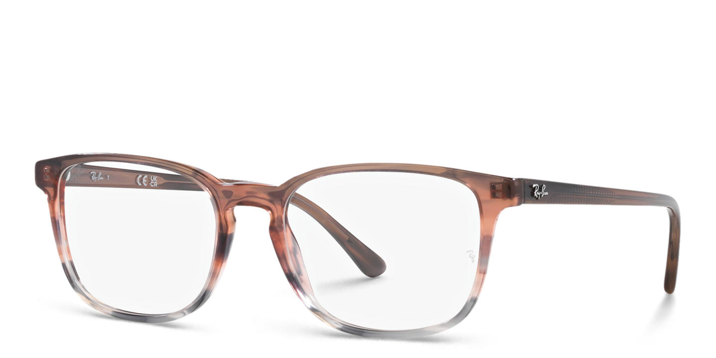 Shop Ray-Ban Unisex Square Eyeglasses in Brown online.