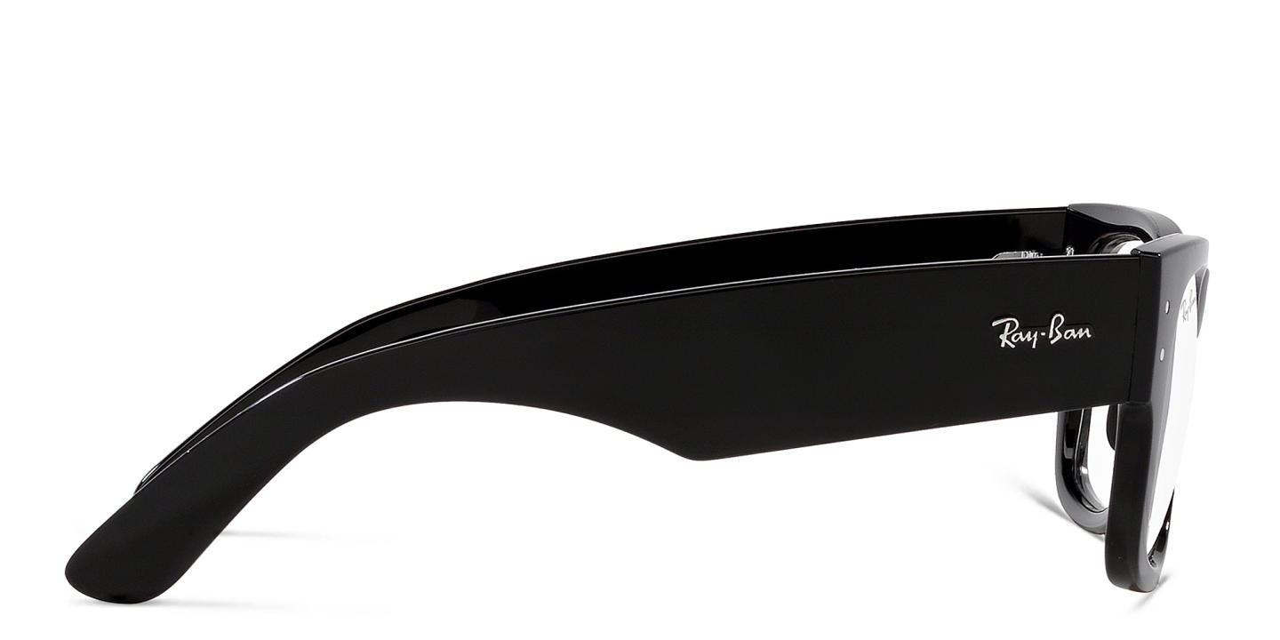 Shop Ray-Ban Mega Wayfarer Unisex Square Eyeglasses in Black online.