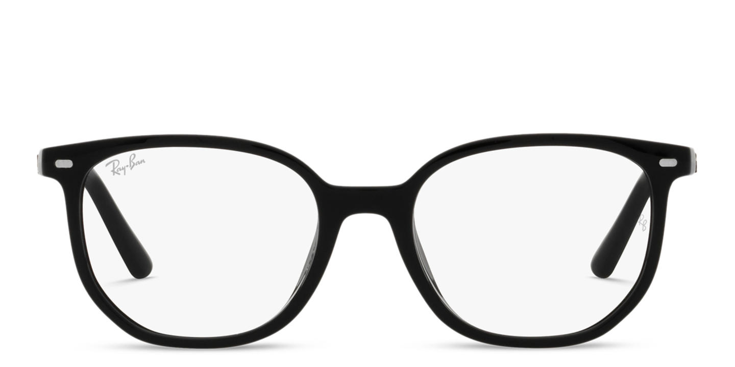 Shop Ray-Ban Junior Elliot Kids Irregular Eyeglasses in Black online.