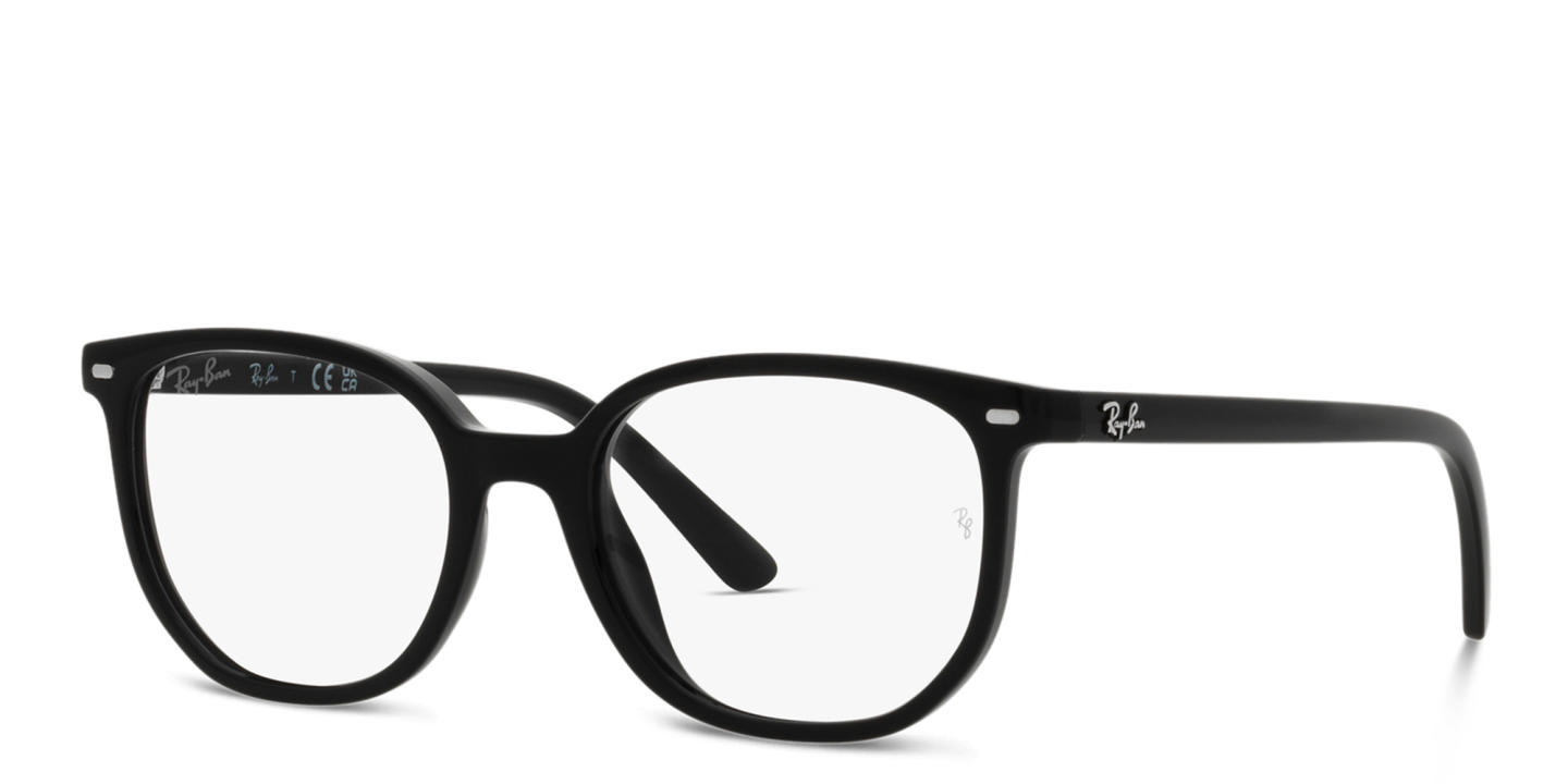 Shop Ray-Ban Junior Elliot Kids Irregular Eyeglasses in Black online.