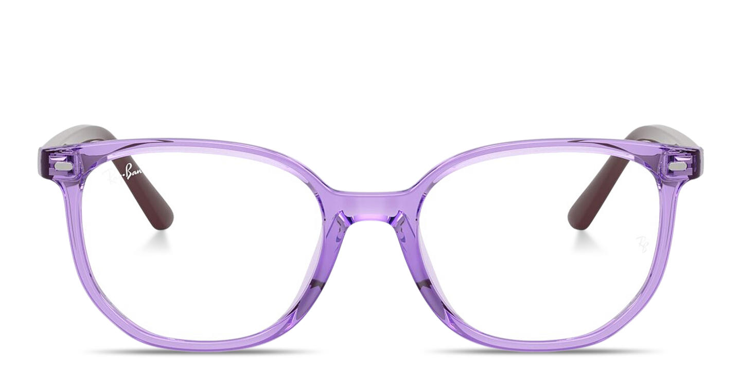 Shop Ray-Ban Junior Elliot Optics Kids Irregular Eyeglasses in Transparent Violet online.