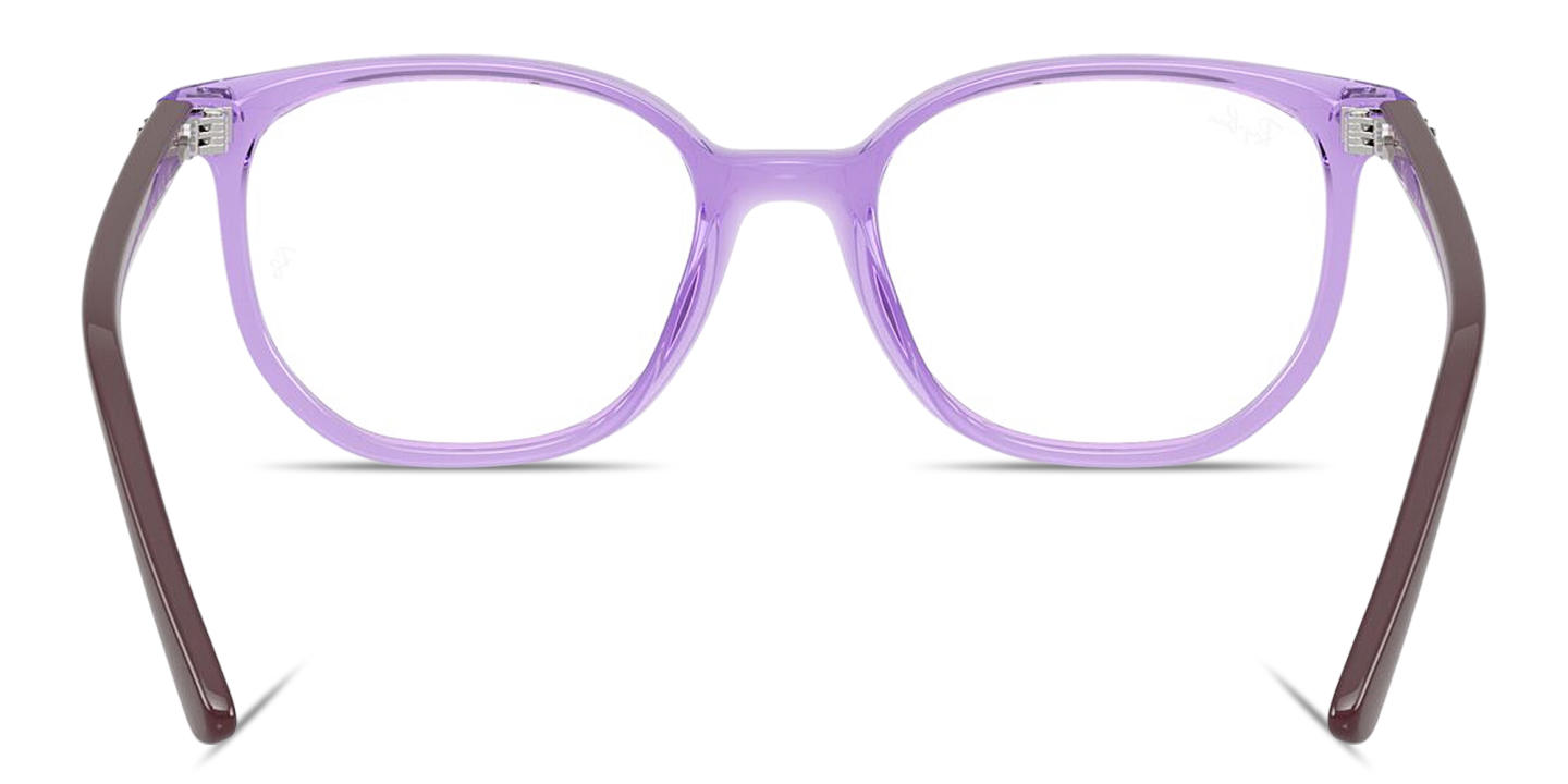 Shop Ray-Ban Junior Elliot Optics Kids Irregular Eyeglasses in Transparent Violet online.