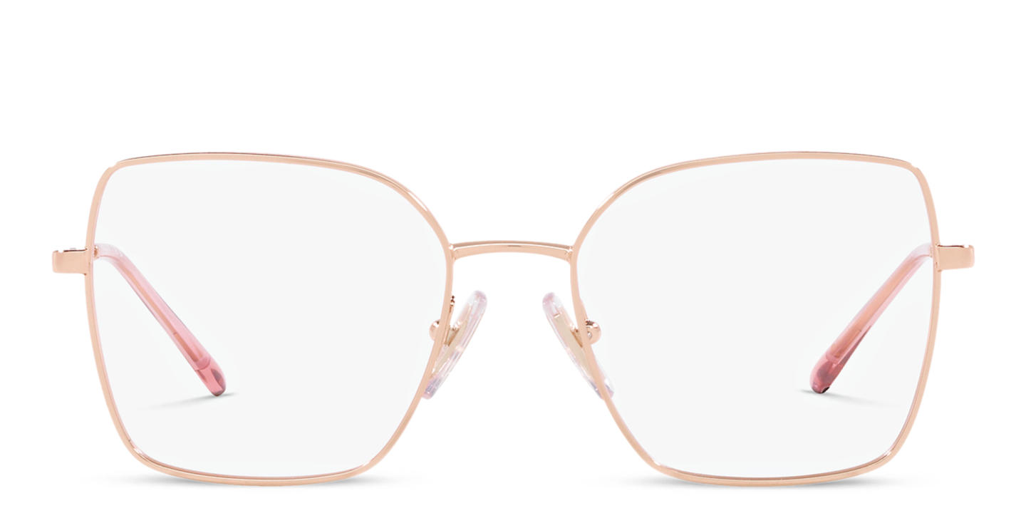 Shop Vogue Eyewear Oversized Irregular Eyeglasses in Rose Gold online.