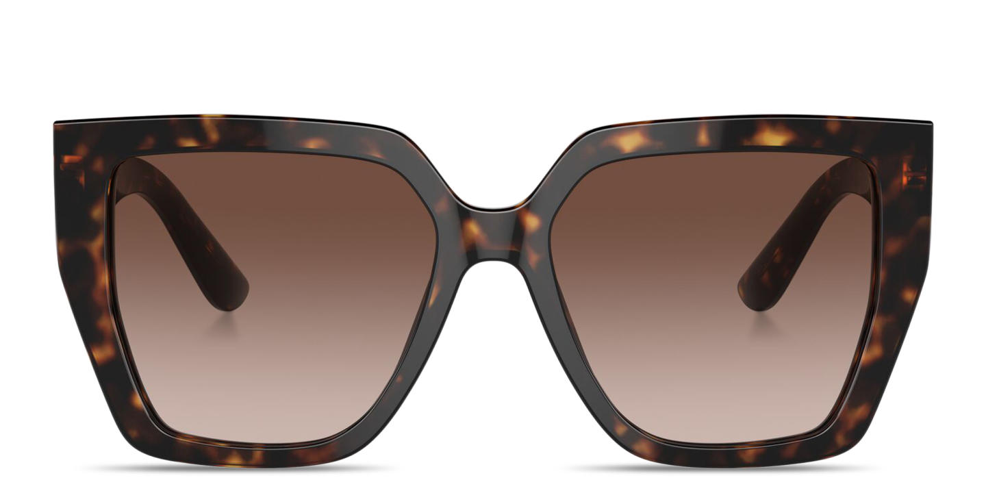 Shop Dolce & Gabbana DG Motif Square Sunglasses in Havana online.