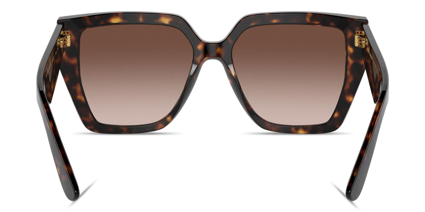 Shop Dolce & Gabbana DG Motif Square Sunglasses in Havana online.