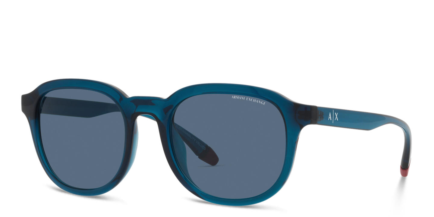 Armani Exchange Square Sunglasses in Blue – Product Photo 1