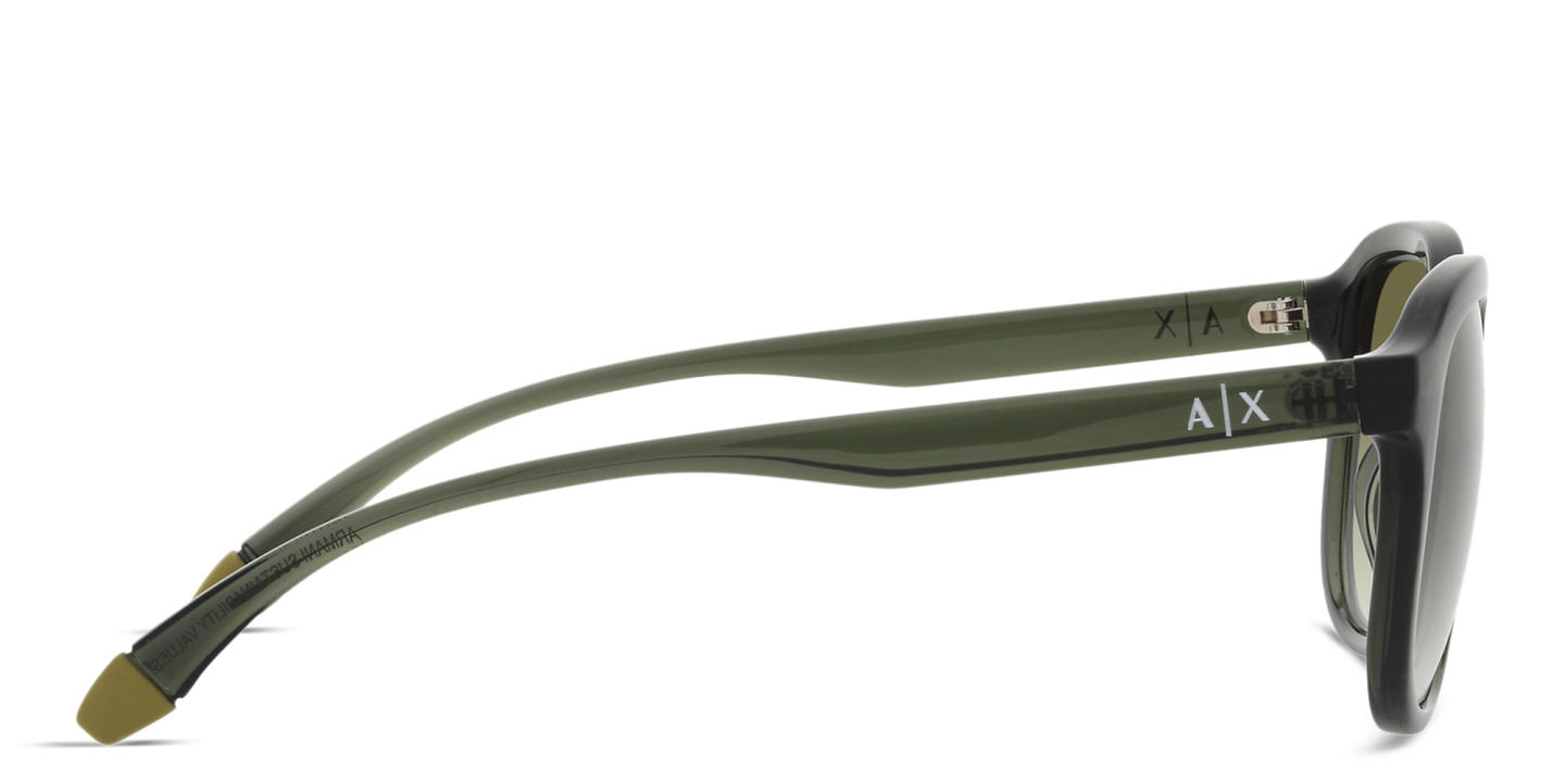 Armani Exchange Square Sunglasses in Green – Product Photo 2