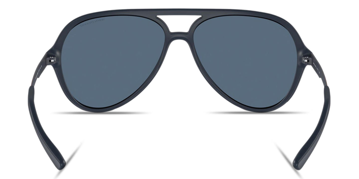 Armani Exchange Logo Signature Aviator Sunglasses in Blue – Product Photo 3
