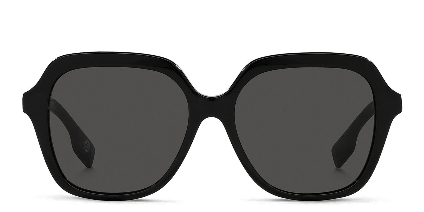 Shop BURBERRY Square Sunglasses in Black online.