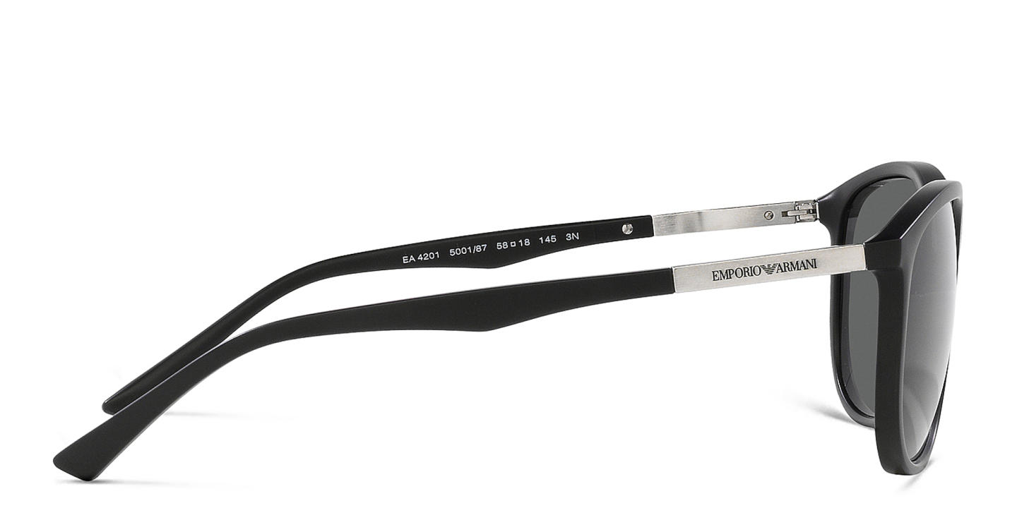 Emporio Armani Logo Pillow Sunglasses in Matte Black – Product Photo 3