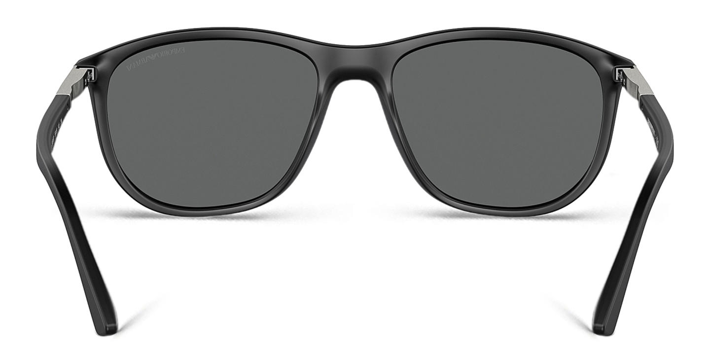 Emporio Armani Logo Pillow Sunglasses in Matte Black – Product Photo 4